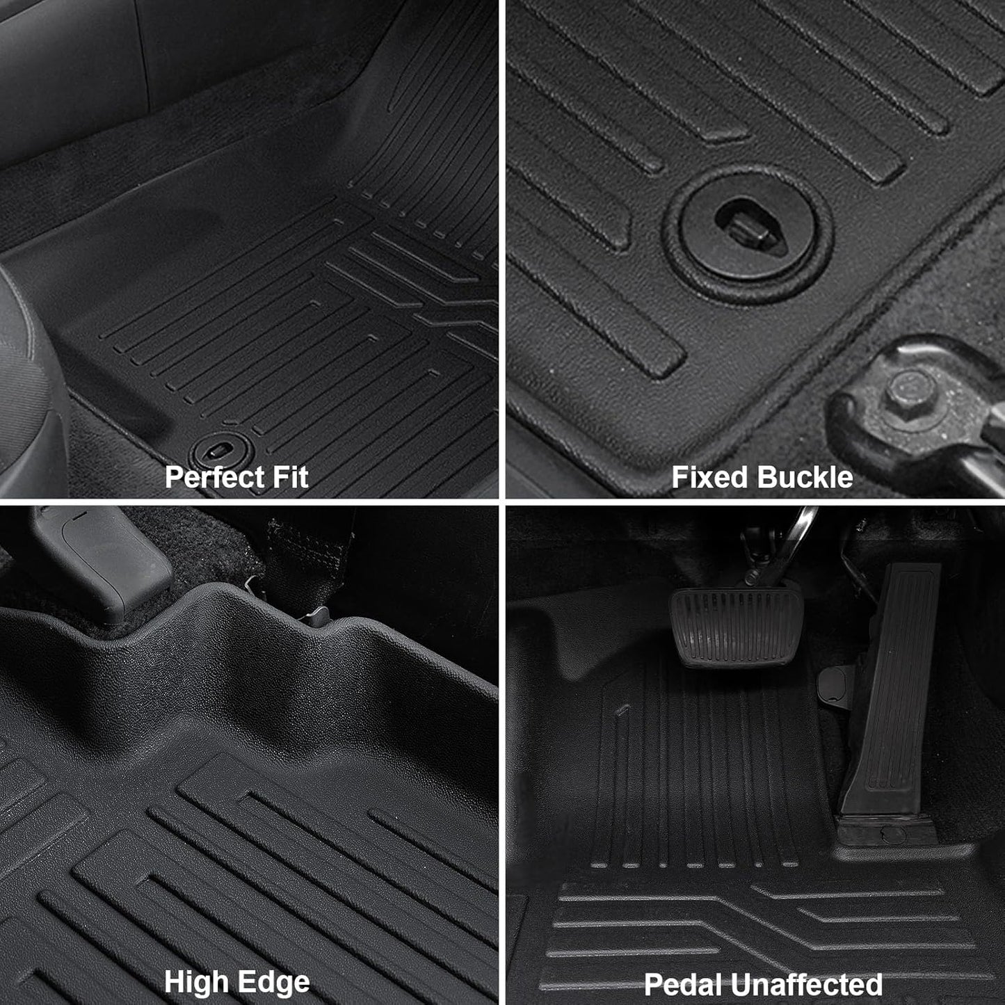 Floor Mats for Hyundai Elantra Gas 2021-2026, All Weather Floor Mats Trunk Cargo Liner and Door Sill Guards Accessories, Full Coverage Set (Not fit Hybrid Models)