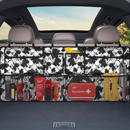 Femuar Car Trunk Organizer, Large Capacity Backseat Trunk Organizer (42"*18"), Collapsible Car Storage Bag with 8 Pockets, SUV/MPV/Truck - Black