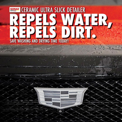 SONAX Ceramic Ultra Slick Detailer | Ceramic Quick Spray Detailer | Si Carbon Ceramic | Durable High Shine Detailer | Slick to the Touch Detailer | Waterless Wash | 750ml | 25.4 fl. Oz. | 268400
