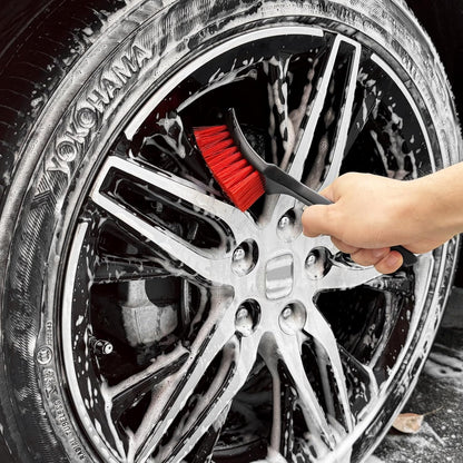 Wheel Brush, Wheel & Rim Cleaner Brush, Tire Brush, Wheel Cleaning Brush, Bendable & Durable Car Wheel Brush Set, Car Detailing Brushes, Wheel Brushes for Cleaning Wheels