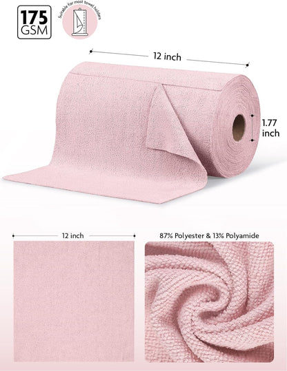 Fantasticlean Microfiber Cleaning Cloth Roll -75 Pack, Tear Away Microfiber Towels, 12" x 12", Reusable, Washable, Scratch Free, Ultra Absorbent for All-Around Cleaning Supplies (DimGray)