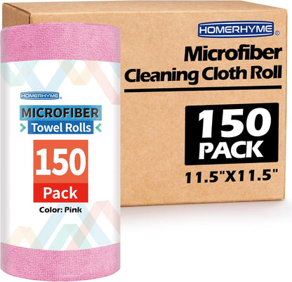 Microfiber Cleaning Cloth, 100 Pack Cleaning Rags Microfiber Towel Bulk Absorbent Lint-Free Wash Cloths, All-Purpose Shop Towels for Cars, Automotive, Garage, Home & Kitchen 11.5"*11.5"