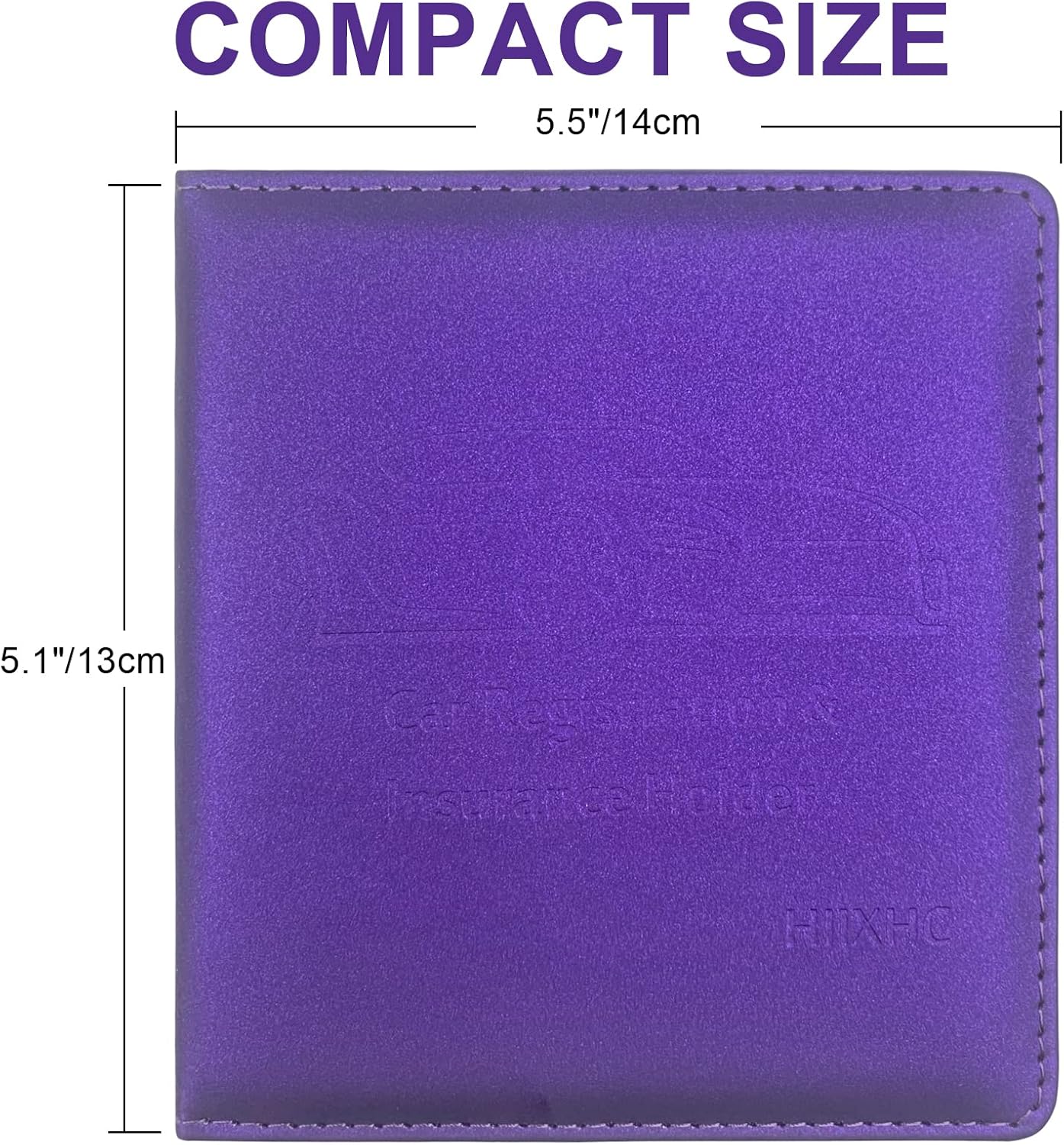 Car Registration and Insurance Card Holder - Leather Vehicle Glove Box Automobile Documents Paperwork Wallet Case Organizer for ID, Driver's License, Key, Cards - Car Accessories for Women&Men