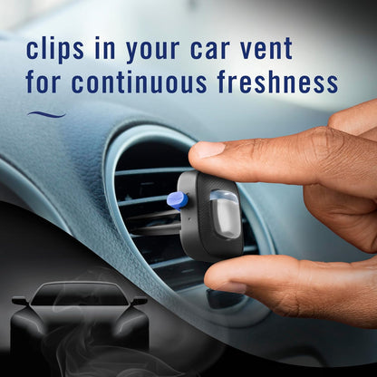 Febreze AUTO Air Freshener, Odor-Fighting Automotive Vent Clip, Midnight Storm Scent, 8 Count