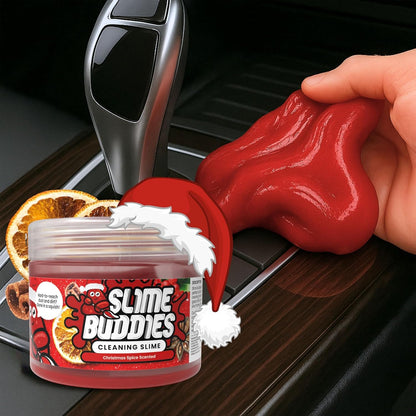 Slime Buddies Car Cleaning Gel Putty - Strawberry Scented Interior Detailing Tool for Cup Holders, Air Vents & Keyboard - Reusable Auto Detailing Accessories - Dust Remover Goop - Gifts for Men Women