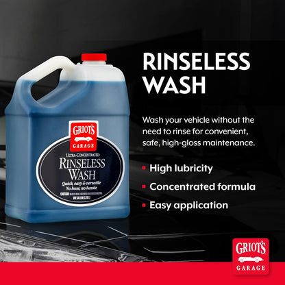 Griot's Garage Rinseless Wash for Car Cleaning and Detailing, No-Rinse Vehicle Washing, Dilutes Into Detailer, Clay Bar Lubricant, 10479, 35oz