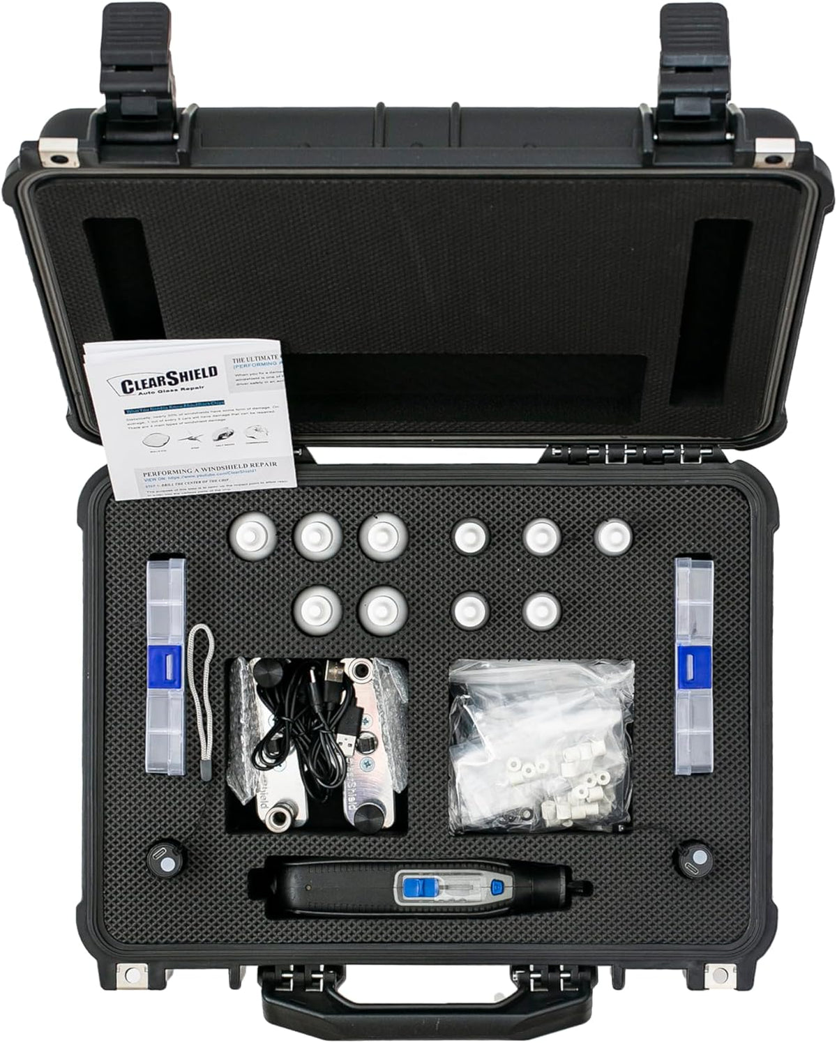 Clearshield Windshield Repair Kit - Window Rock Chip Repair Kit - Cracked Windshield Repair Kit - Auto Glass Repair Kit for 200+ Repairs