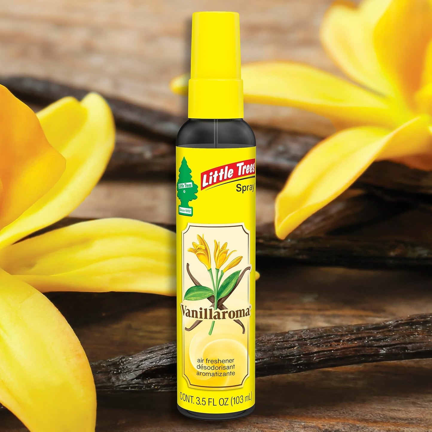 LITTLE TREES Car Air Freshener | Spray Provides a Long-Lasting Scent for Auto or Home | On-the-go Freshness | Black Ice, 6 Air Fresheners