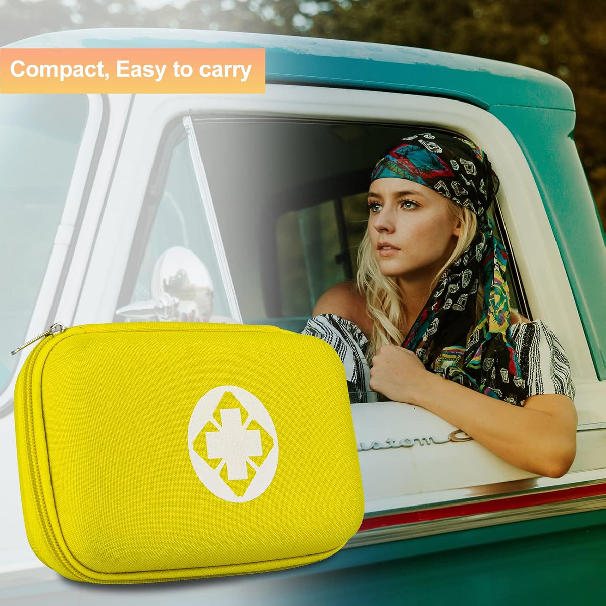 276PCS First Aid Kit Home Car Camping Hiking Emergency Supplies Small Compact Lovely Bag for School Outdoor, Basic Outdoor Essentials Survival Kit for Travel AMORNING