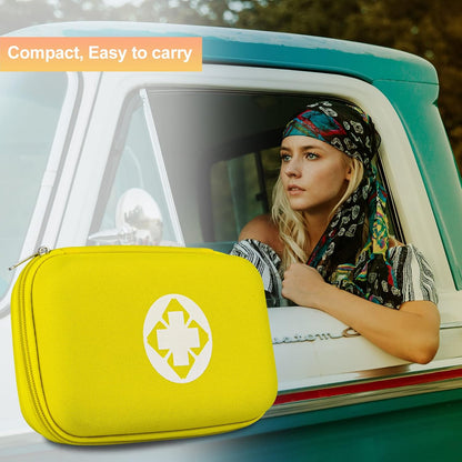 276PCS First Aid Kit Home Car Camping Hiking Emergency Supplies Small Compact Lovely Bag for School Outdoor, Basic Outdoor Essentials Survival Kit for Travel AMORNING