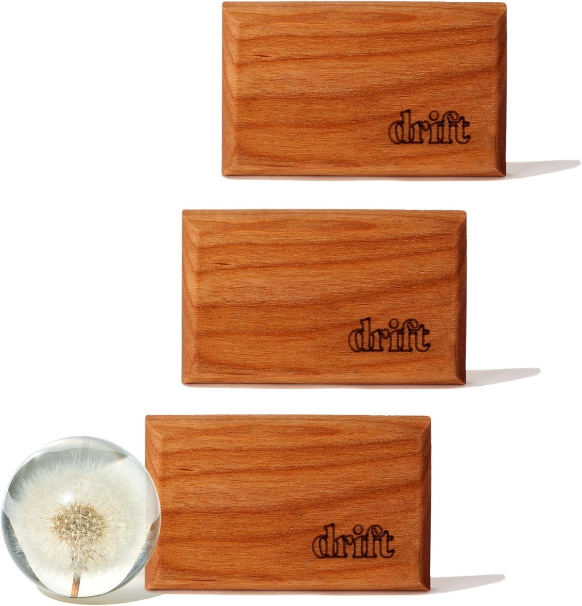 Drift Car Air Freshener - The Original Wood Air Freshener - Car Odor Eliminator - Long Lasting Scent - Metal Clip - Essential Oils - Clean Ingredients - Variety 3 Pack Refill - NO CLIP INCLUDED