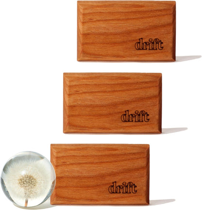 Drift Car Air Freshener - The Original Wood Air Freshener - Car Odor Eliminator - Long Lasting Scent - Metal Clip - Essential Oils - Clean Ingredients - Variety 3 Pack Refill - NO CLIP INCLUDED