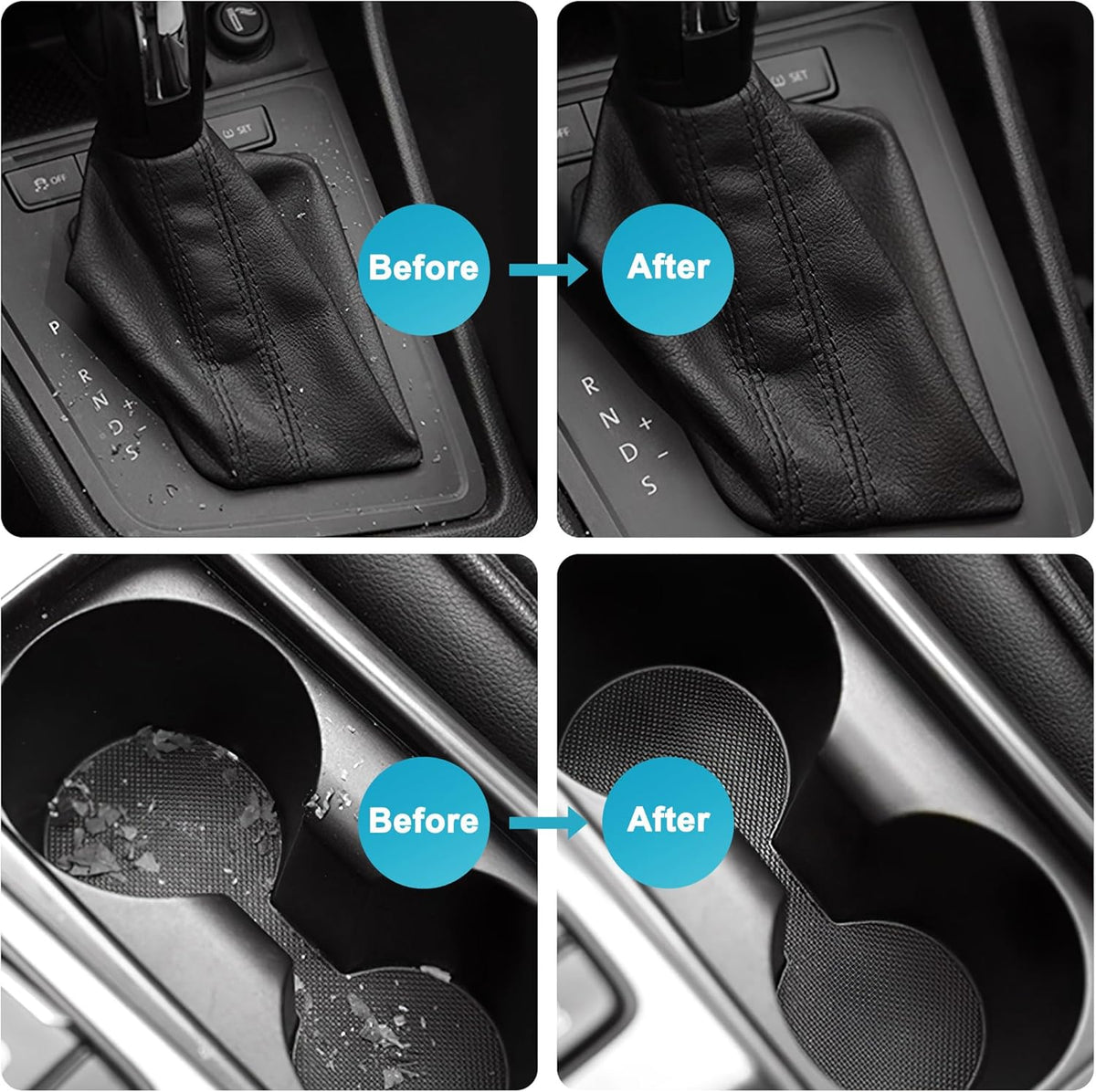 FiveJoy Car Cleaning Gel Kit - Universal Car Detailing Putty for Car Interior - Reusable Clean Goop Cleaner Supplies Auto Slime for Home, Office, Keyboard, Computer (Purple, 3Pack (16.8oz))