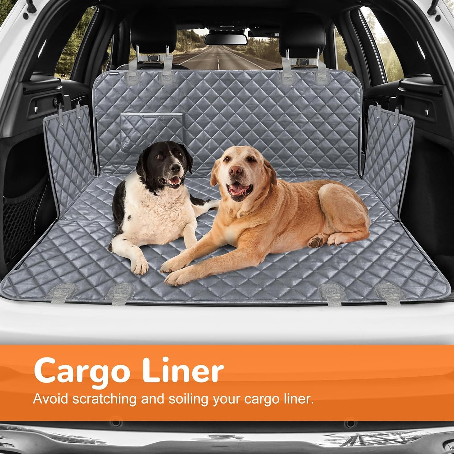 URPOWER Dog Car Seat Cover for Pets 100% Waterproof Seat Cover Hammock 600D Heavy Duty Scratch Proof Nonslip Durable Soft Back Seat Covers for Cars and SUVs
