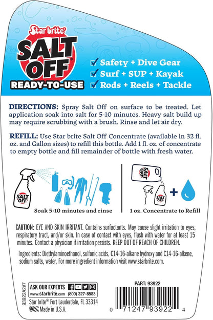 STAR BRITE Salt Off Concentrate - Ultimate Salt Remover Wash & Marine Engine Flush for Boats, Vehicles, Trailers, and More - 128 OZ Gallon (093900N)