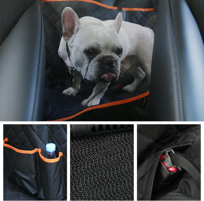 Amazon Basics Waterproof Dog Car Seat Cover, Scratch Proof Protector for Pet, Car Back Bench, 56 x 47 inch, Black