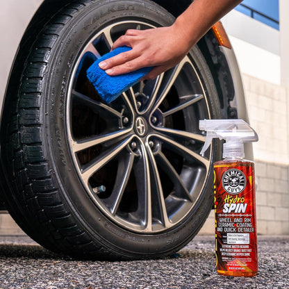 Chemical Guys HydroSpin Wheel & Rim Ceramic Coating and Quick Detailer Spray - 16 oz Spray Protects Wheels, Rims & Brake Parts with Hydrophobic Ceramic Shine - Safe for Cars, Trucks, SUVs, Motorcycles