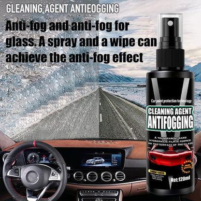 Windshield Defogger Spray – Anti Fog Glass Cleaner, Car Window | Fast-Acting Fog Prevention, Lens Solution, Interior Glass Coating, Improved Visibility for Daily Driving