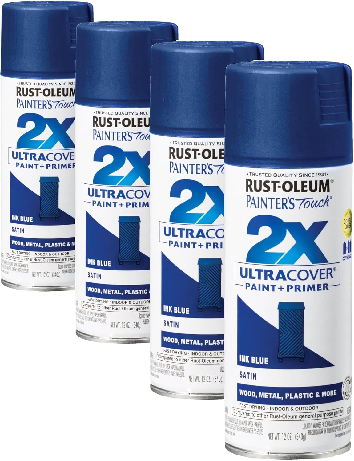 Rust-Oleum 334029 Painter's Touch 2X Ultra Cover Spray Paint, 12 oz, Gloss Clear - Colors E