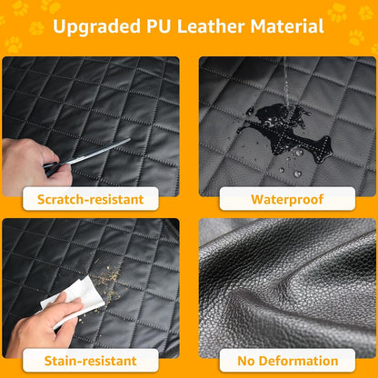 PETICON Waterproof Scratchproof Pet Bench Seat Covers for Cars, SUVs, Nonslip Durable Back Seat Cover for Dogs, 600D Oxford Fabric, Machine Washable