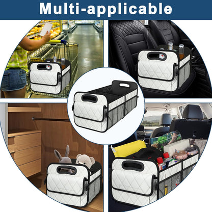 Deosk Car Trunk Organizer for SUV, Car Organizers and Storage with Reinforced Handles, Car Accessories for Women/Men 50LWaterproof Polyester Trunk Organizer, Black
