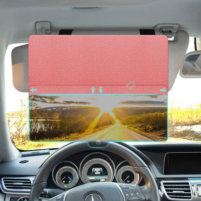 NAZZO Sun Visor Extender for Car, Sun Blocker with PC Sunshade Lens, Magnetic Mounting Adjustable Position, Protect from Glare, UV Rays, Snow Blindness for Safe Driving, Universal for Car, SUV (Black)