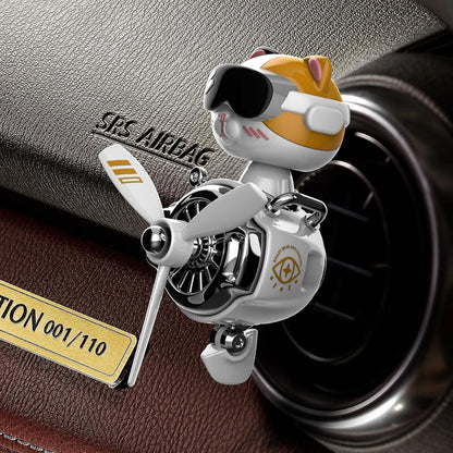 Pilot Car Air Freshener, Cute Dog Car Vent Clip Air Freshener Automotive Air Outlet Fan Diffuser, Automotive Interiors Vent Decoration (Shake Head Style - Dog)