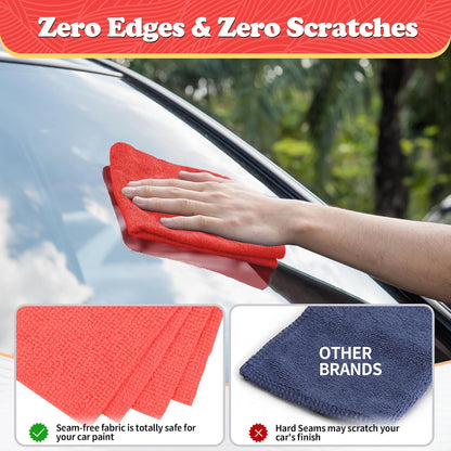 FIXSMITH Shop Towels, Pack of 200, Grey Microfiber Cleaning Cloth Bulk, Microfiber Towels for Cars, All-Purpose Absorbent Cleaning Rags, Dust Cloth for Automotive, Mechanic, Garage, 11.5 x 11.5 inch