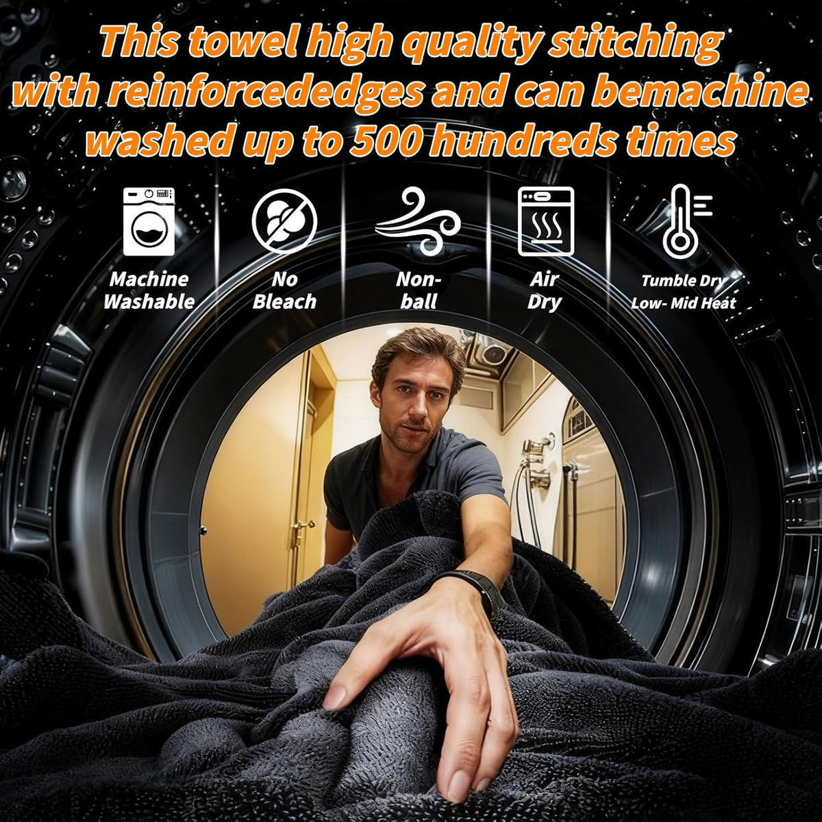 6PCS Microfiber Towels for Cars 36x25 Inch Microfiber Cleaning Cloths Bulk Soft Car Detailng Towel Cloths 450 GSM Detailing Buffing Quick Drying Towel Polishing Waxing Auto Detailing Towel Cloth