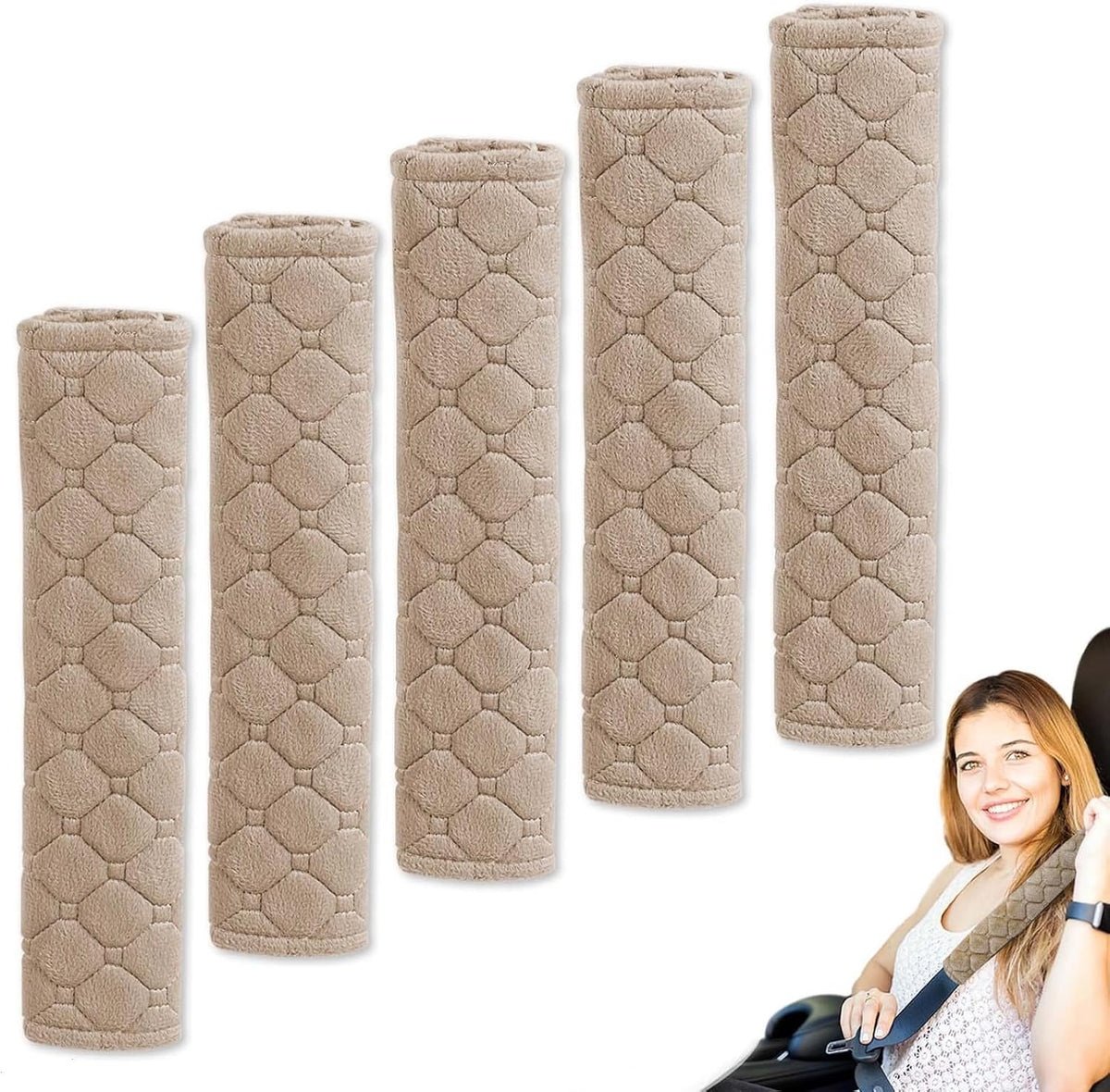 5 Pack Soft Car Seat Belt Cover Protector Comfort Auto Seatbelt Pads Strap Cushion Protecting Neck Shoulder Sedan SUV Trucks Car Interior Accessories for Adults Women Men 11 Inch Black