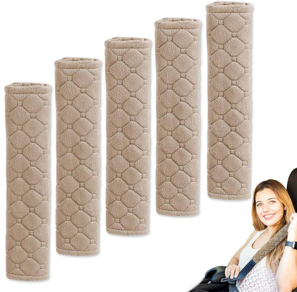 5 Pack Soft Car Seat Belt Cover Protector Comfort Auto Seatbelt Pads Strap Cushion Protecting Neck Shoulder Sedan SUV Trucks Car Interior Accessories for Adults Women Men 11 Inch Black