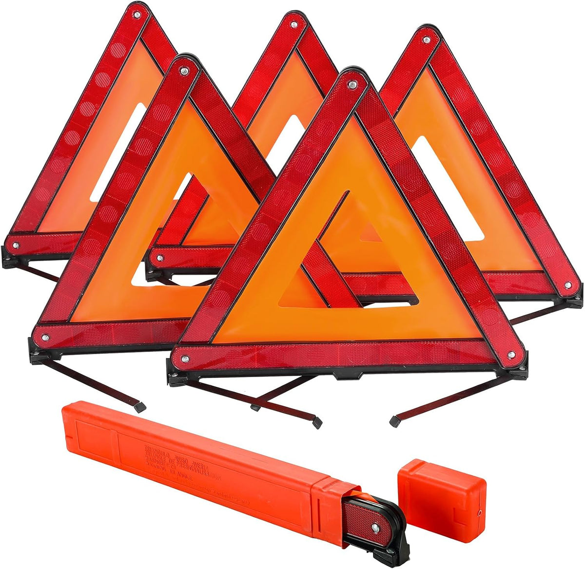 NYXOVA Warning Triangle Kit, Reflective Warning Road Safety Triangle Kit, Foldable Safety Triangle Kit Road Emergency Warning Reflector (3 Pack)