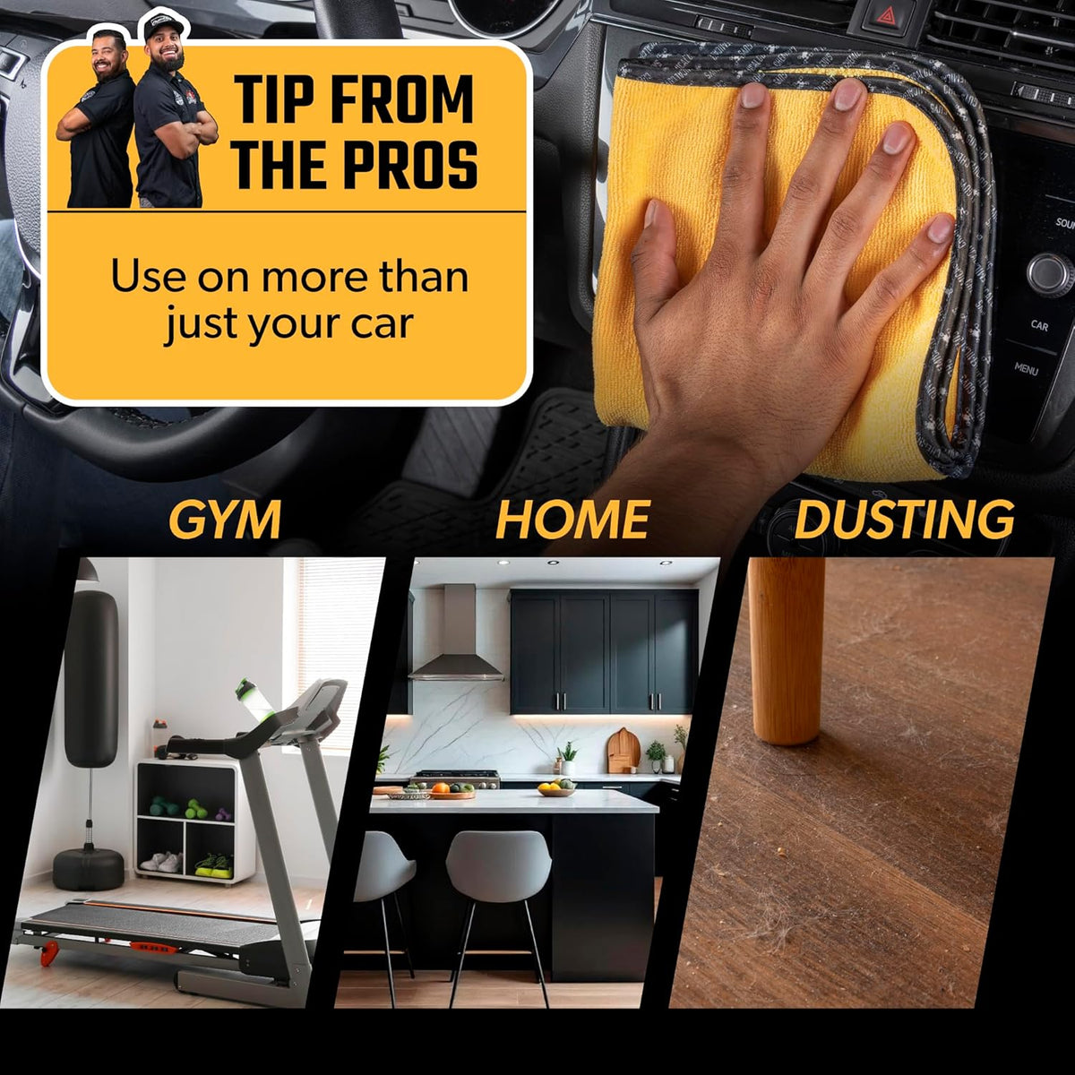 Chemical Guys Professional Grade Premium Microfiber Towels for Cars, Gold, 16" x 16", Ultra-Soft and Scratch-Free Car Detailing Cloths for Trucks, Motorcycles, and More - 24 Pack