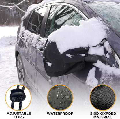 EcoNour Windshield Cover for Ice and Snow - Universal Fit for Car, SUV, Truck, Heavy Duty 600D Oxford Fabric Frost Protector for Ice & Sleet, Includes Anti-Theft Straps, Medium (69"x42")