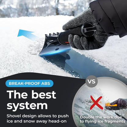 Car Ice Scraper for Car Windshield Test Winner 2026* - Ergonomic Professional Snow Scraper for Car Fast & Strong - Efficient & Safe Windshield Scraper for Ice and Snow