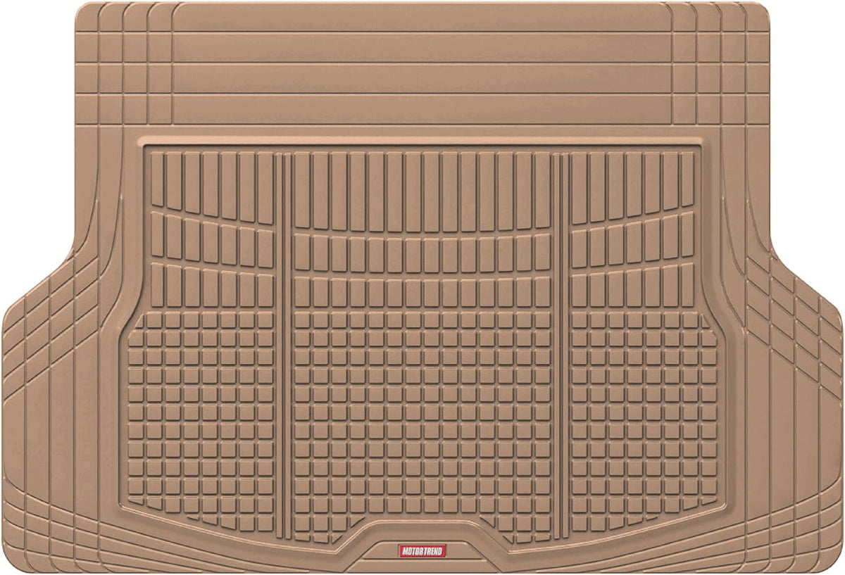 Motor Trend Premium FlexTough All-Protection Cargo Mat Liner – w/Traction Grips & Fresh Design, Heavy Duty Trimmable Trunk Liner for Car Truck SUV, Black (OF-985-BK)