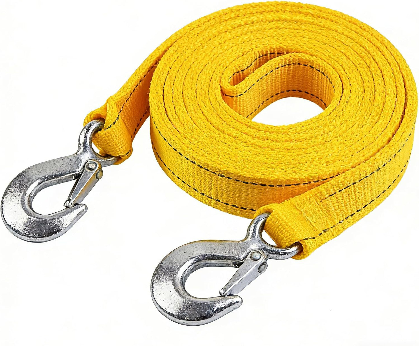 Tow Strap 118 Inch Heavy Duty 10,000 LB Capacity, Boat Winch Strap with Reinforced Loops, Recovery Tow Rope for Vehicle Off-Road & Marine Use, Boat Winch Strap with Hook Alternative
