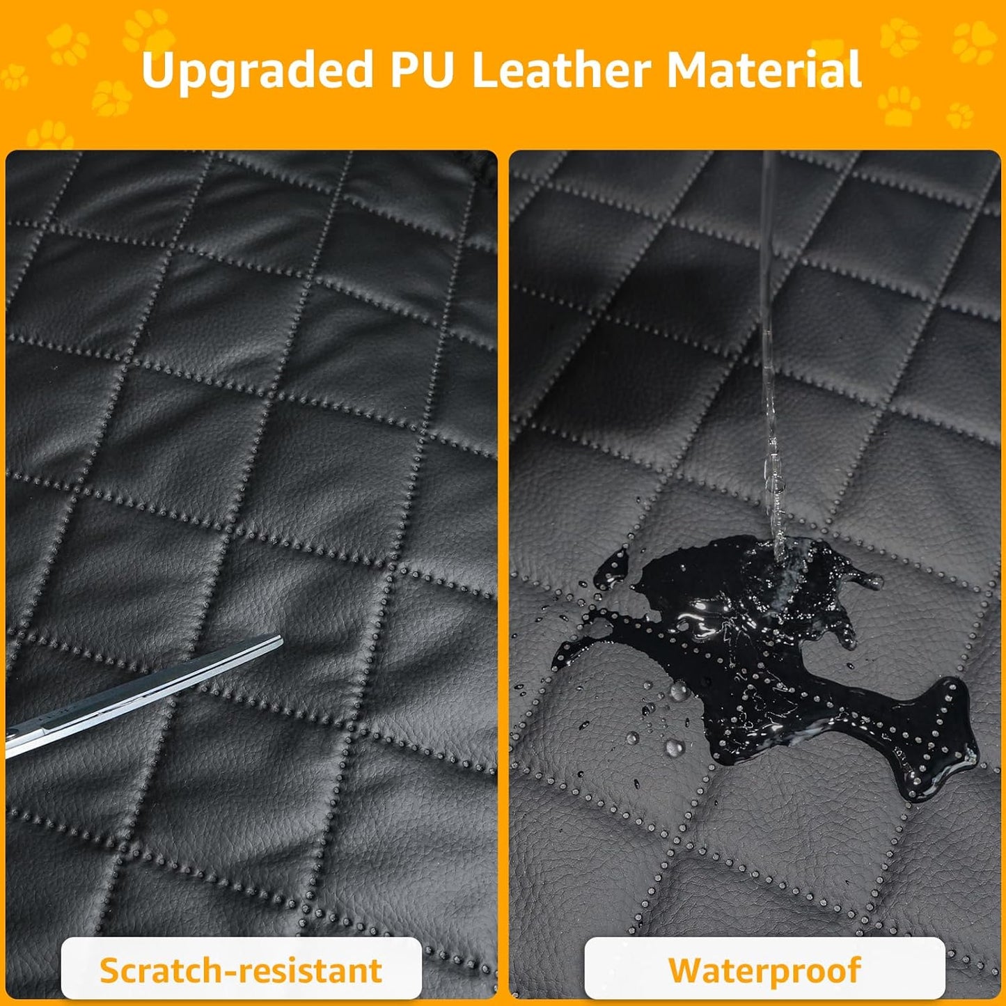 PETICON SUV Cargo Liner for Dogs, Waterproof Trunk Cover for SUVs with Bumper Flap Protector, Scratchproof Durable 600D Oxford Fabric, Non-Slip, Machine Washable