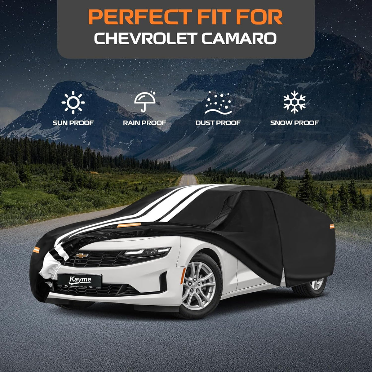 Kayme Heavy Duty Car Cover Custom Fit for BMW 3 Series 320i 325i 328i 330i 335i (1982-2026), Outdoor Full Exterior Cover with Tape and Towel, Rain Snow Sun UV Protection. - Colors B