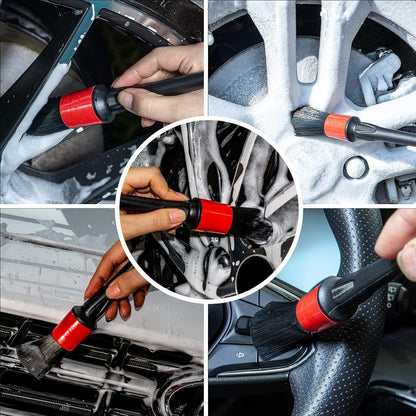 Metal Free Soft Wheel Cleaner Brush, Synthetic Wool Rim Cleaning Brush, Highly Water Absorption, Dense and Durable Tire Brush for Cleaning Wheels, Rims, Spokes, Fenders, Engines…
