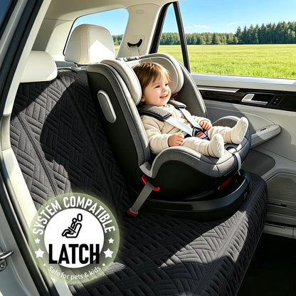 Dog Car Seat Cover for Back Seat, Waterproof 600D Oxford Protector for Travel and Daily Use, Non Slip Scratch Resistant Bench Cover, Easy to Clean, Fits Cars/SUVs/Trucks, 54 Inch