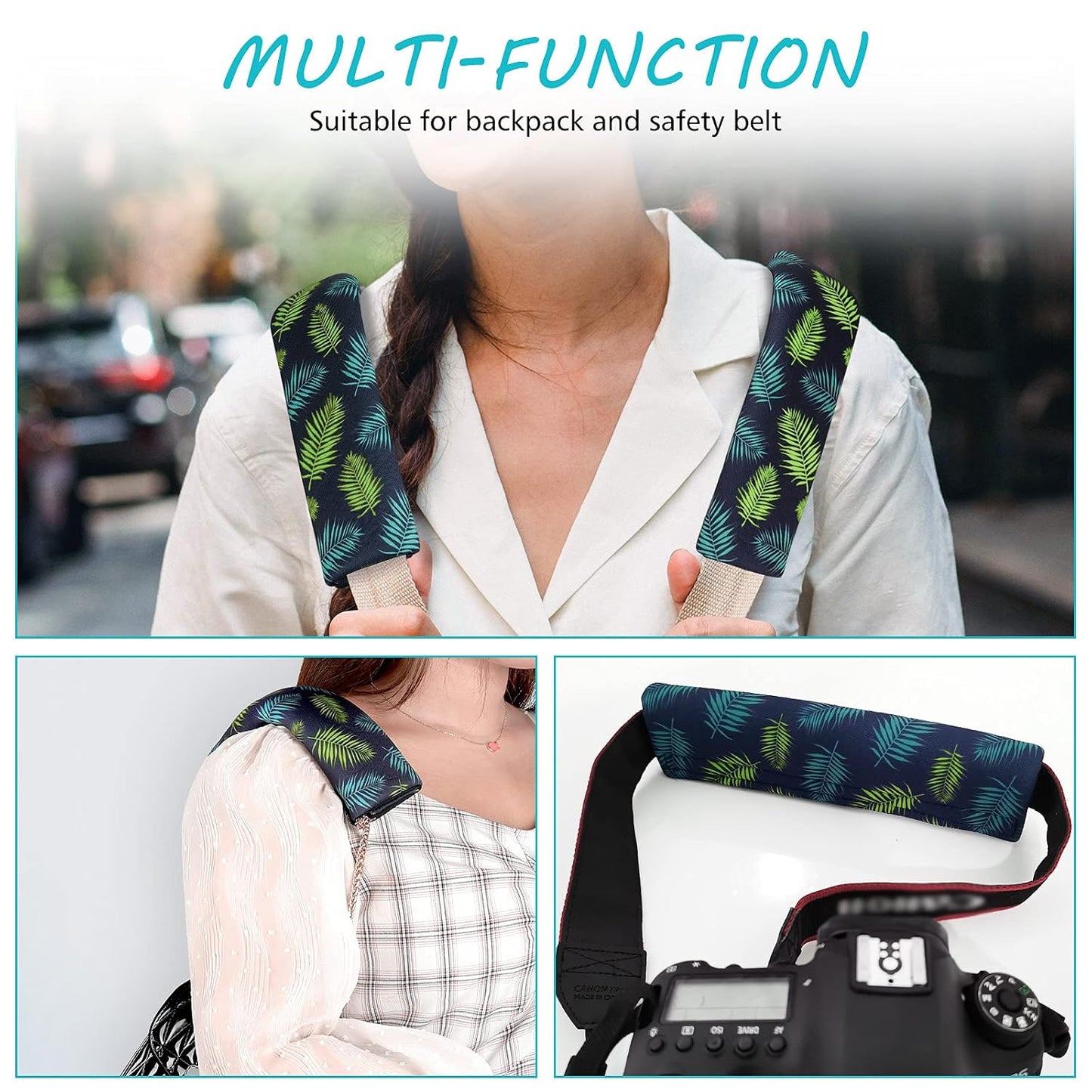 Accmor Car Seat Straps Shoulder Pads for Baby Kids,Soft Seat Belt Covers for Children, Car Seat Strap Covers for Girls Boys