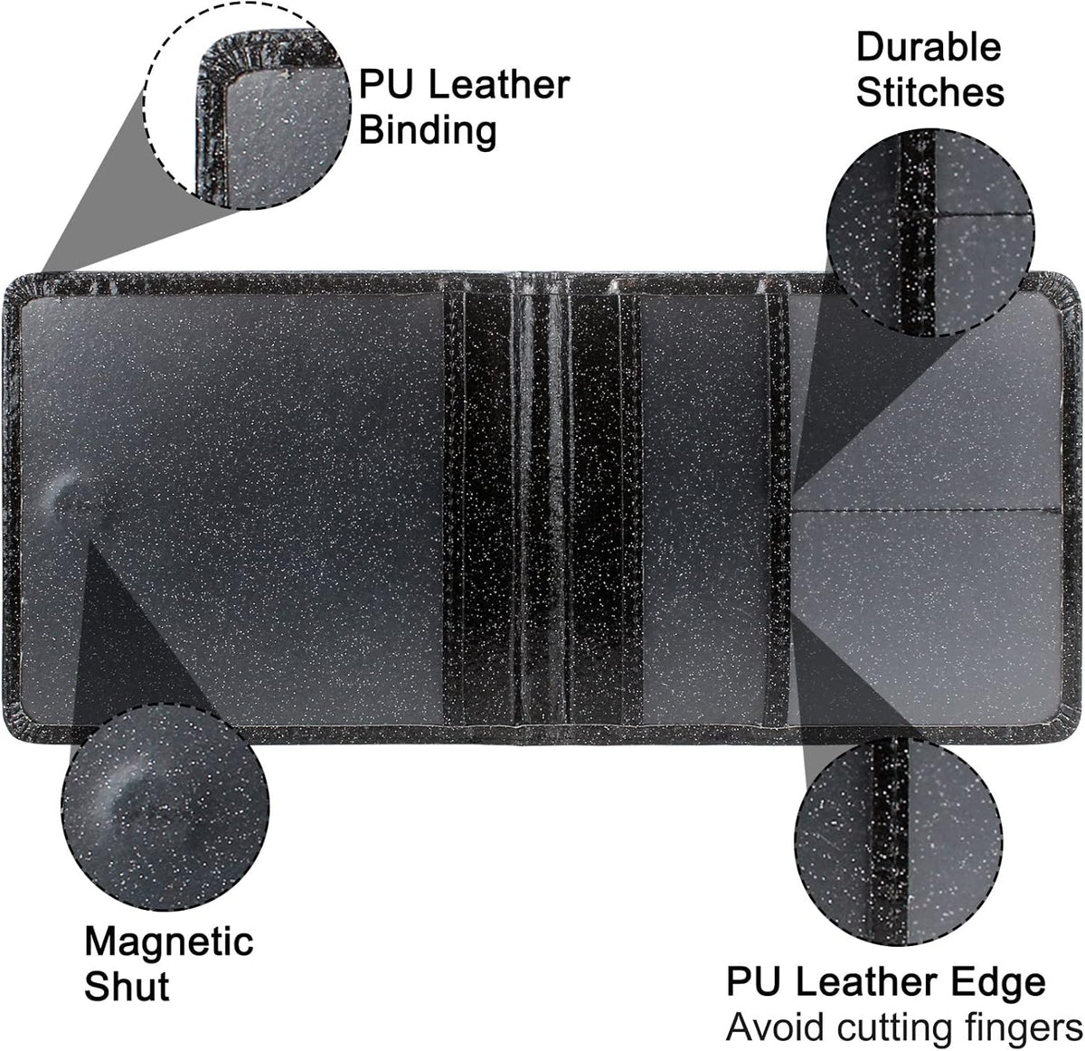 LumiMokki Car Registration and Insurance Holder, Leather Registration and Insurance Card Holder, Vehicle Glove Box Organizer - For Documents, Cards, License (Black)