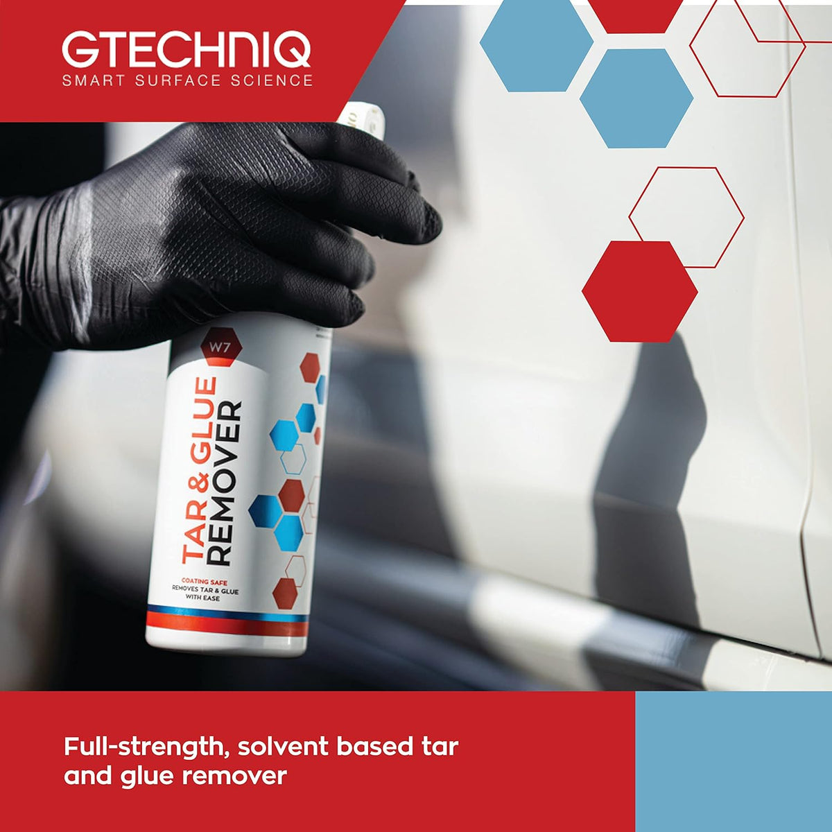 Gtechniq W7 Tar and Glue Remover, Full Strength Solvent-Based 16.9 fl oz | Dissolves Tar and Glue, Removes Stubborn Residue, Safe for Car Paint - Not for Plastics, PPF or Wrapped Vehicles