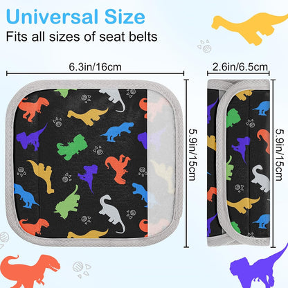 Seat Belt Cover Pad for Baby, Soft Seatbelt Cushion Covers for Kids 2Pcs Car Seat Strap Shoulder Pads for All Car Seats, Stroller, High Chair,Blue Dinosaur