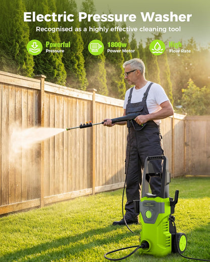 Pressure Washer, Power Washers 4800PSI 2.6GPM with 4 Quick Connect Nozzles, High Pressure Washer for Cars, Fences, Patios, Decks, Boats, Home Use