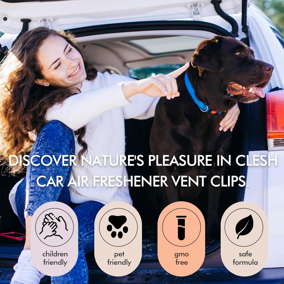 Car Air Fresheners, 6 Pack, Citrus, Car Fresheners Vent Clips, Long Lasting Air Freshener, Car Refresher for Men Women
