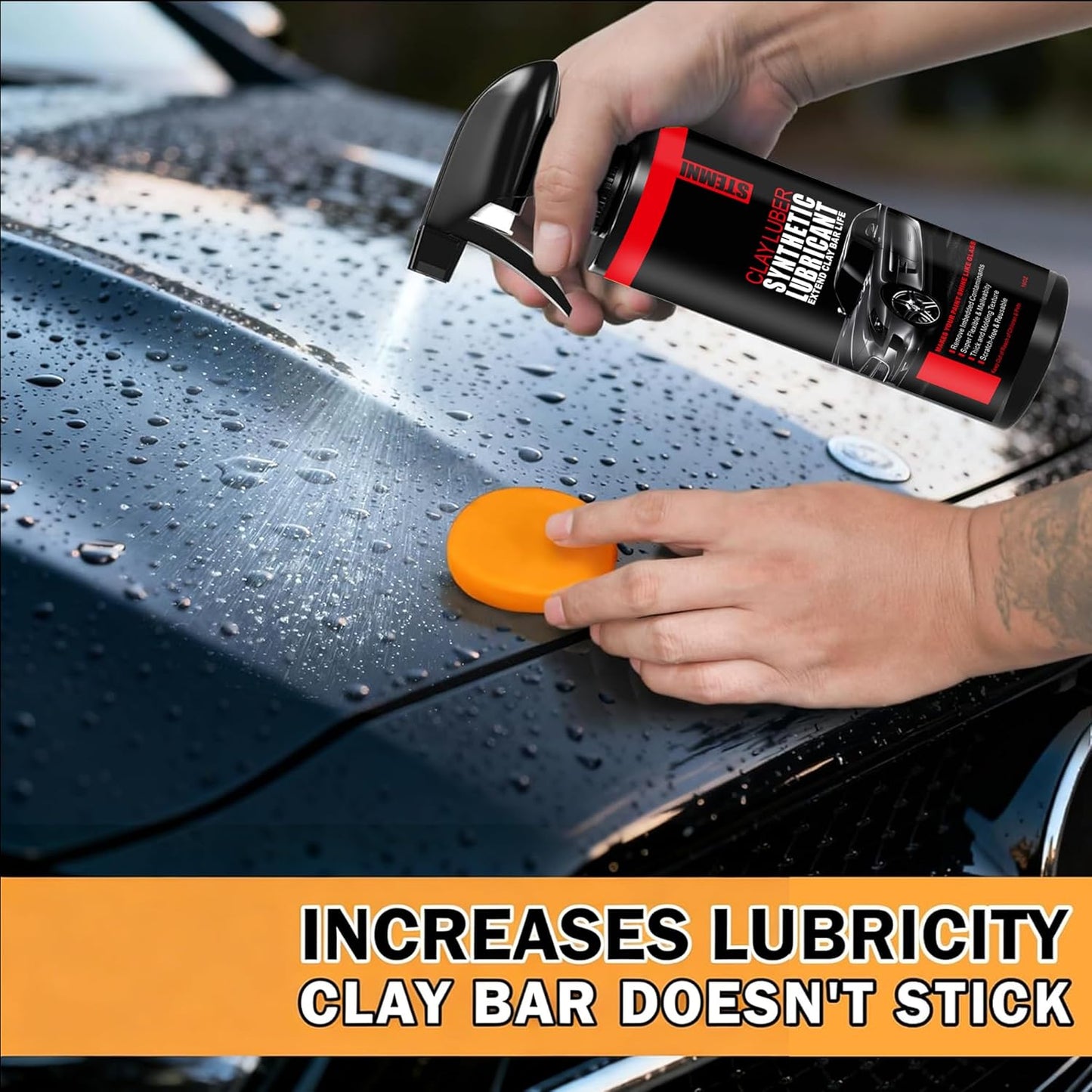 10 Pack Premium Clay Bar Kit - 16oz Synthetic Lubricant, Towels & Gloves - Car Detailing Kit for Cars, SUVs, RVs & Trucks - Removes Contaminants for Glass-Like Shine