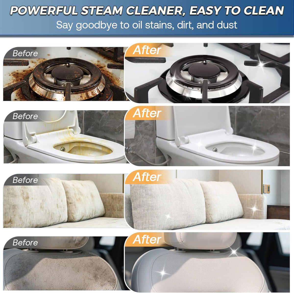 Handheld Steam Cleaner, Portable Steamer for Cleaning with 18PCS Accessories, 12s Fast Heating, Pressurized Steam Cleaner for Home, Kitchen, Bathroom, Car Detailing, Window, and Clothes, Green