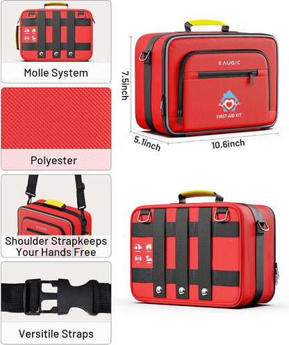 500 PCS First Aid Kit for Travel Camping Car Home Businesses, Well-Organized Emergency Kit, Survival Trauma First Aid Kits for Home College Dorm Essential Supplies